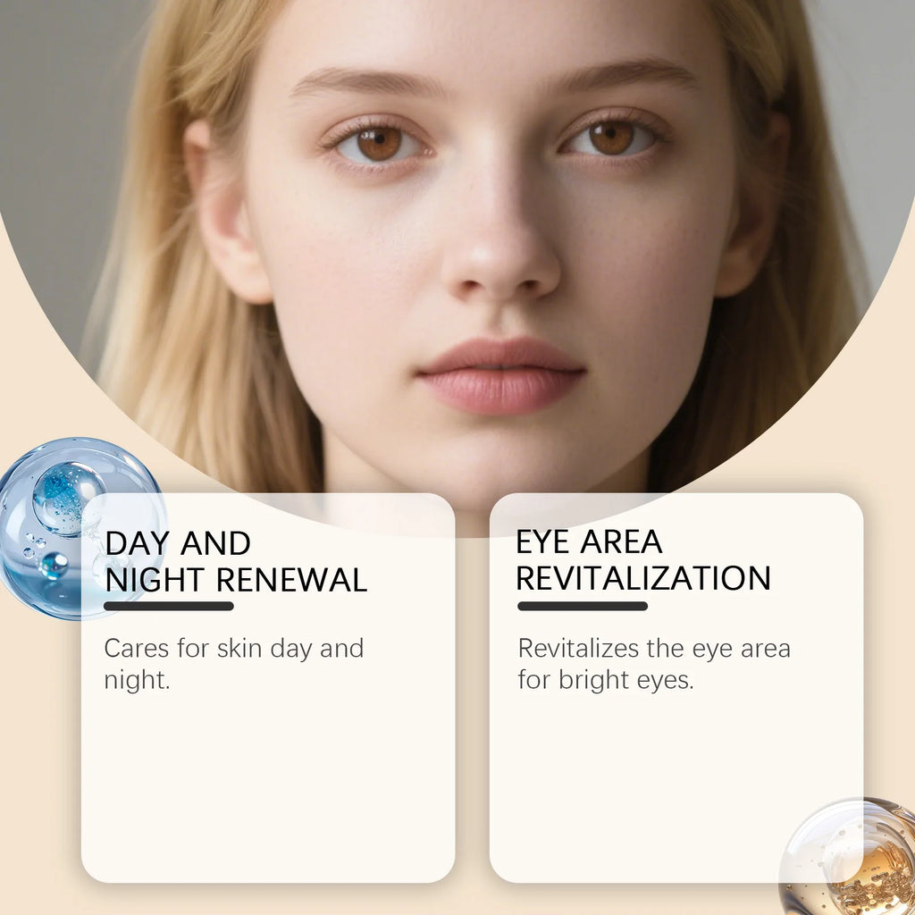 Multi-Effect Day & Night 4-Piece Skincare Set – Cleansing Moisturizing Dark Circle Reduction