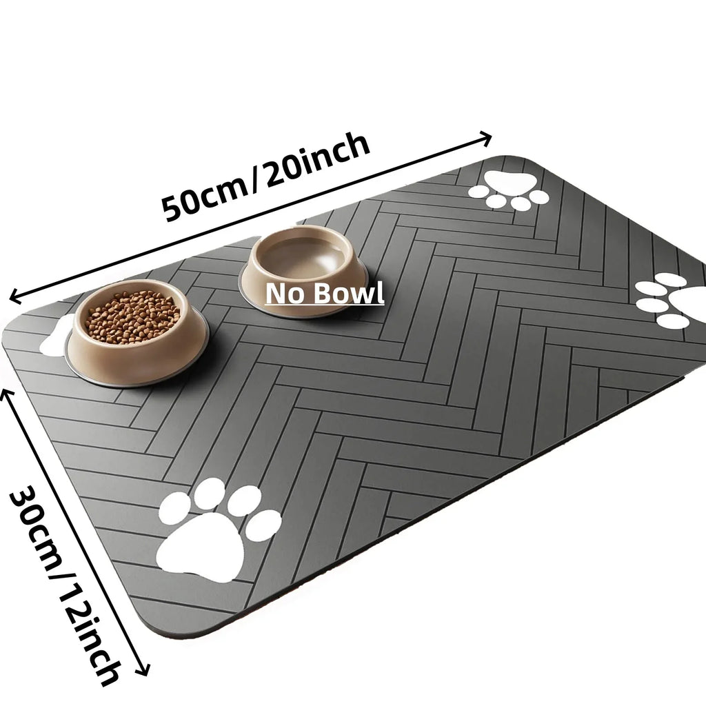 Absorbent Pet Feeding Mat – Waterproof Quick-Dry Placemat for Dog & Cat Food Bowls