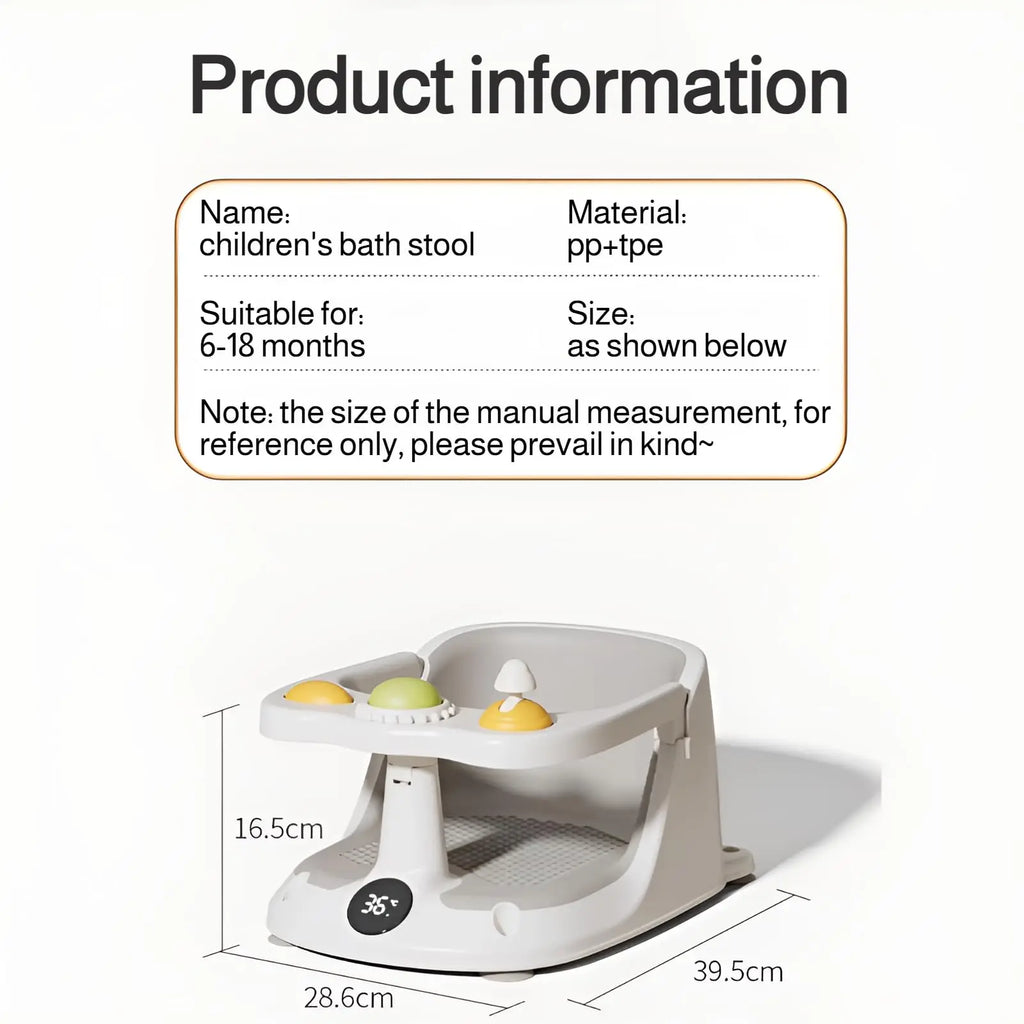 Baby Bath Seat with Suction Cups – Non-Slip Infant Bathtub Seat for Babies 6 Months & Up