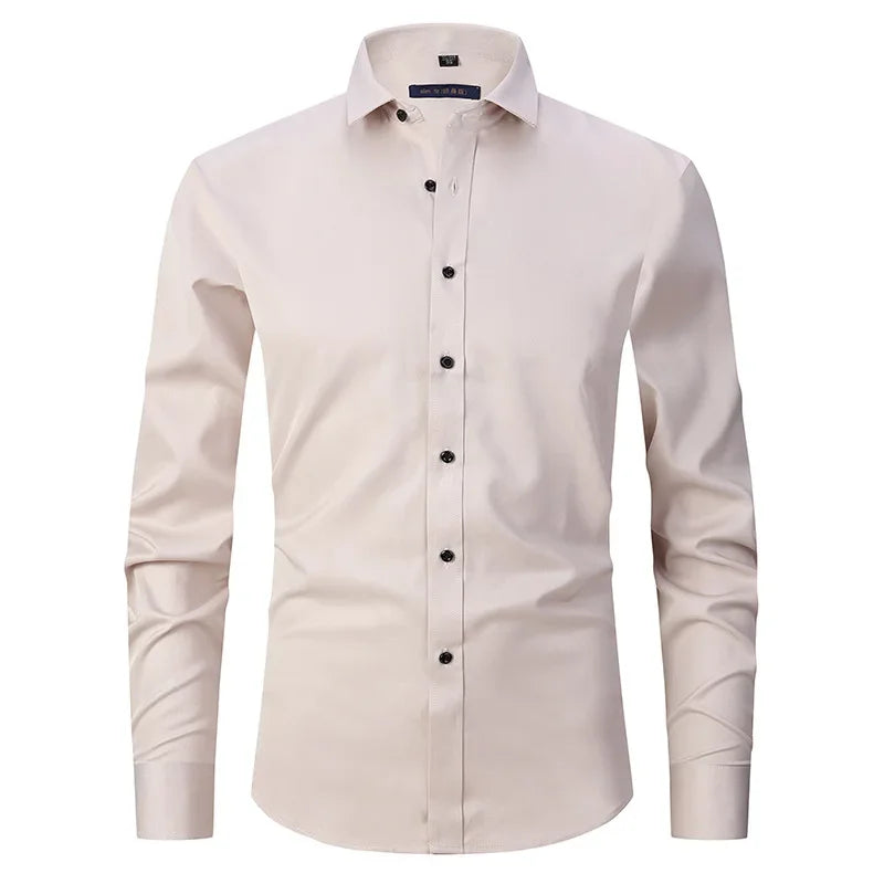 Men’s Slim Fit Long Sleeve Business Dress Shirt – Formal Casual Elegant Blouse