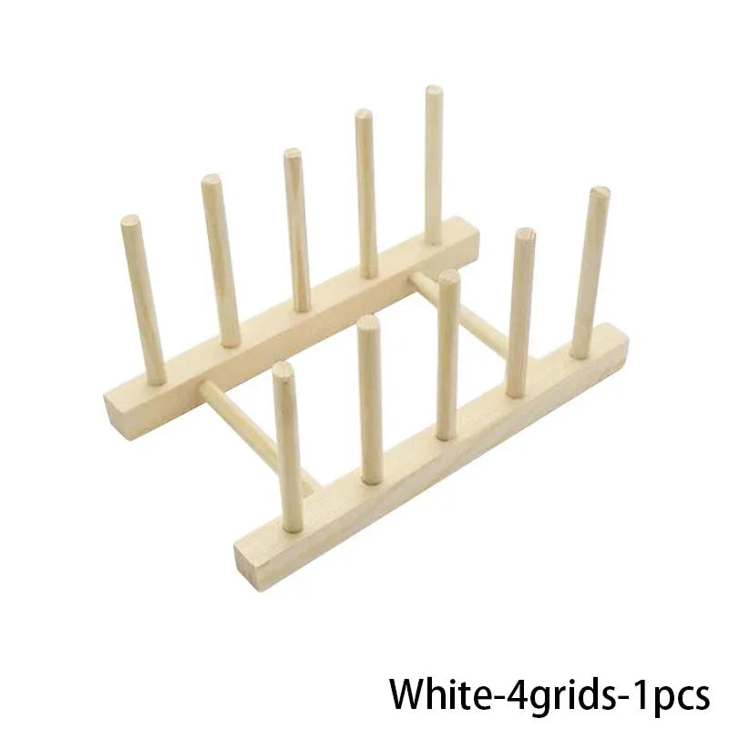 Wooden Multi-Function Dish Drying Rack with Drainboard – Kitchen Tableware Storage Organizer