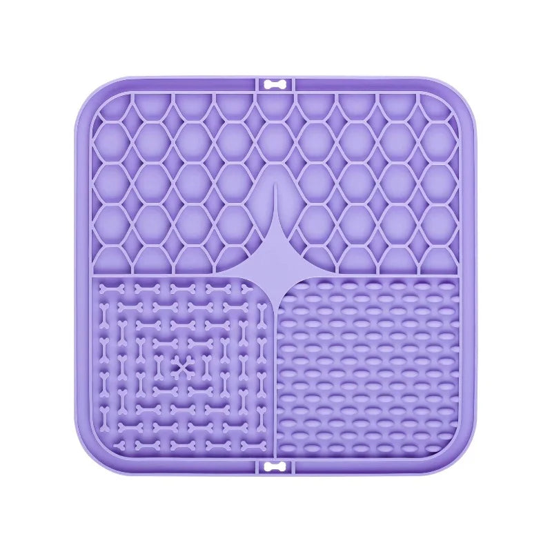 Silicone Dog Lick Mat Slow Feeder – Bath Distraction Suction Plate for Dog Training