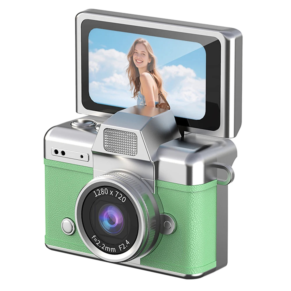 Mini Keychain Camera – 1.47" Flip Screen CCD Pocket Camcorder for Kids & Adults