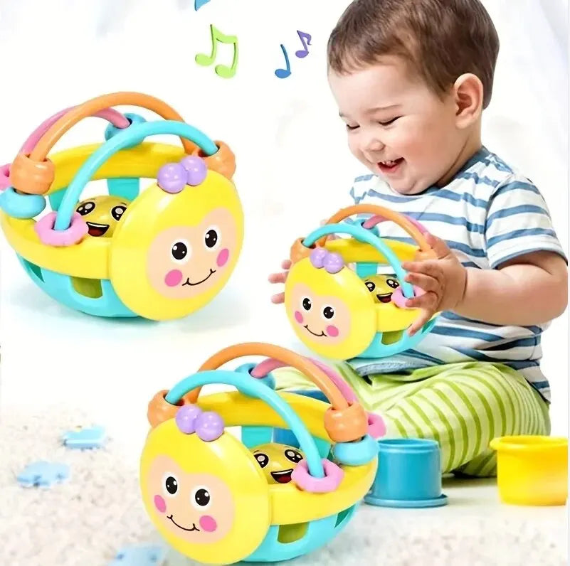 Baby Rattle Ball Toy – Sensory Bell Rattle for Infants 0-12 Months