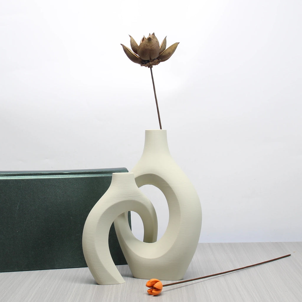 Bohemian Art Vase Set | Home & Office Decor for Living Room, Bedroom & Wedding