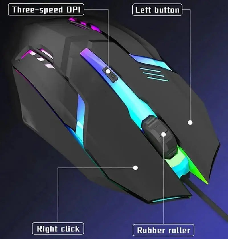 ITLY M01 LED Gaming Mouse – USB Wired Backlit Mouse for PC & Laptop