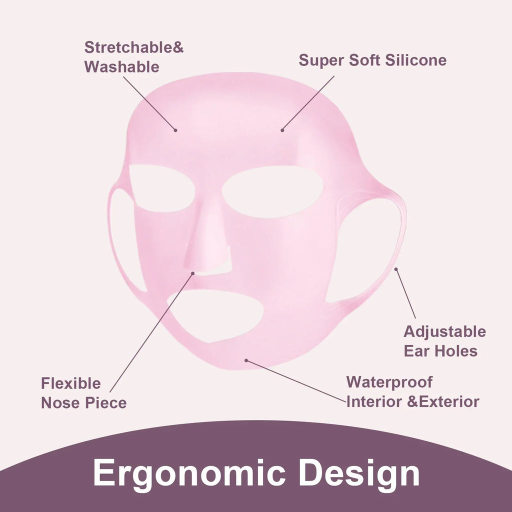 Reusable Silicone Sheet Mask Holder – Wet Locking Face Mask Cover to Avoid Evaporation