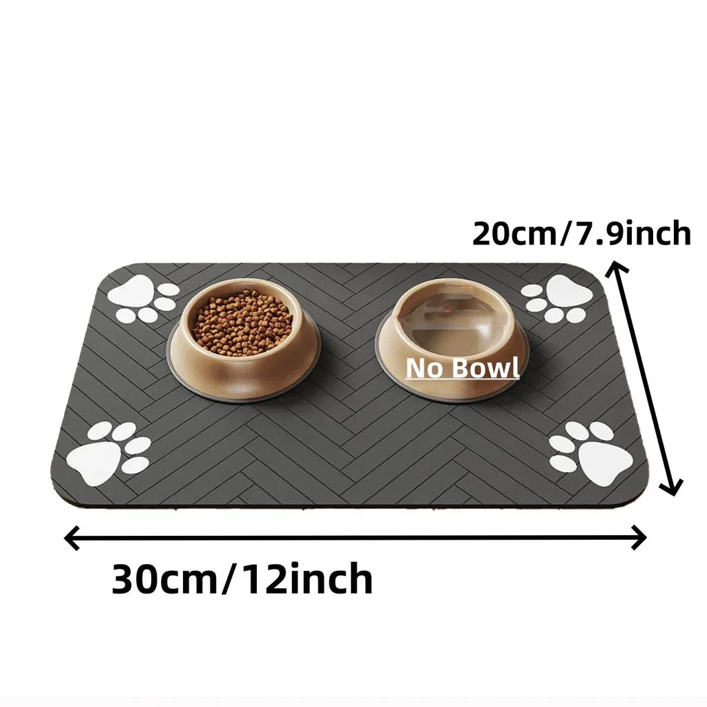 Absorbent Pet Feeding Mat – Waterproof Quick-Dry Placemat for Dog & Cat Food Bowls