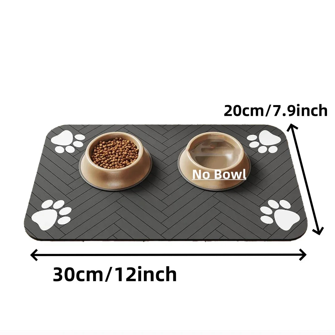 Absorbent Pet Feeding Mat – Waterproof Quick-Dry Placemat for Dog & Cat Food Bowls