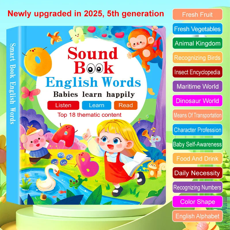 Interactive English Touch Sound Learning Book 0–6
