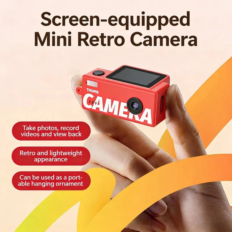 X7 Thumb Camera Keychain – Retro 1080p Mini Camcorder with Flash & Memory Card