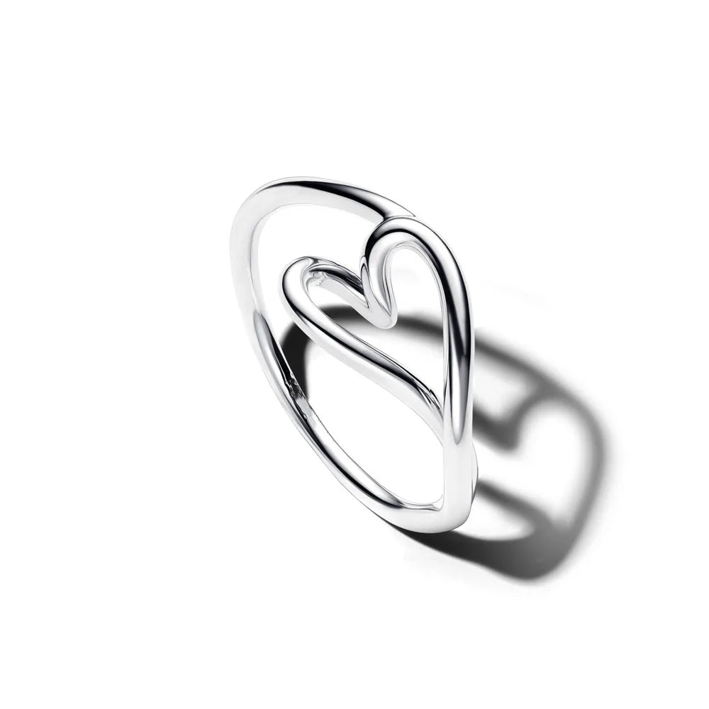 925 Silver Heart, Butterfly & Flower Ring – Exquisite Wedding Ring for Women