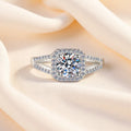 925 Sterling Silver Four Claw Diamond Ring – Simple Imitation Diamond Women's Ring