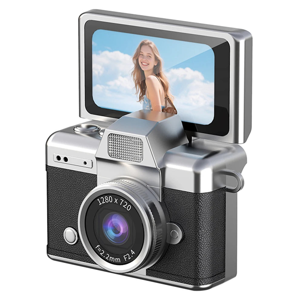 Mini Keychain Camera – 1.47" Flip Screen CCD Pocket Camcorder for Kids & Adults