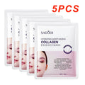 5-Piece Hyaluronic Acid Collagen Hydrating Sheet Mask – Moisturizing Facial Skincare Mask