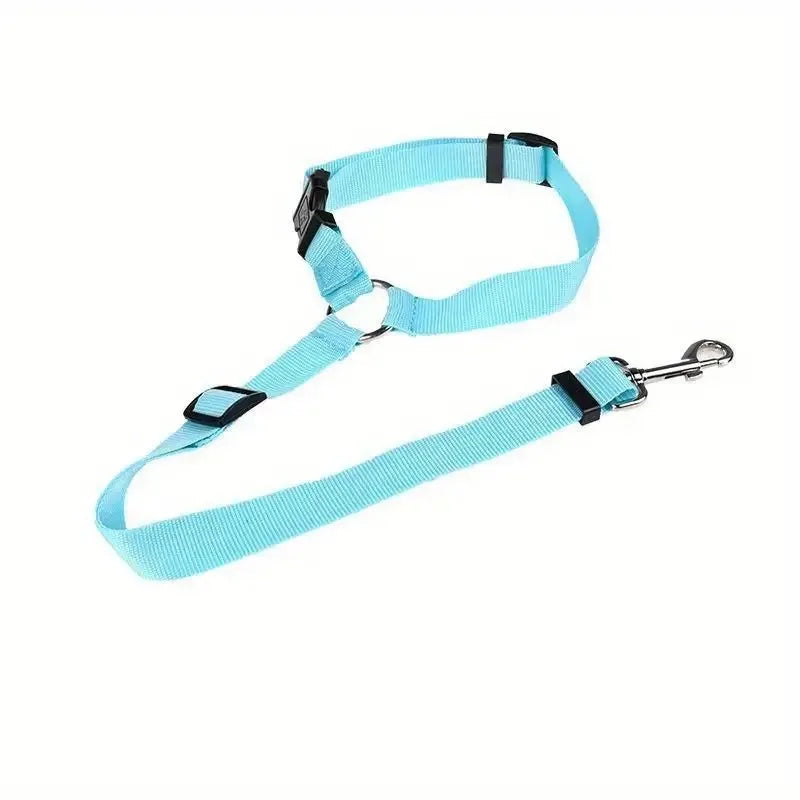 Adjustable Pet Dog & Cat Car Seat Belt Safety Rope – Headrest Restraint for Small Dogs