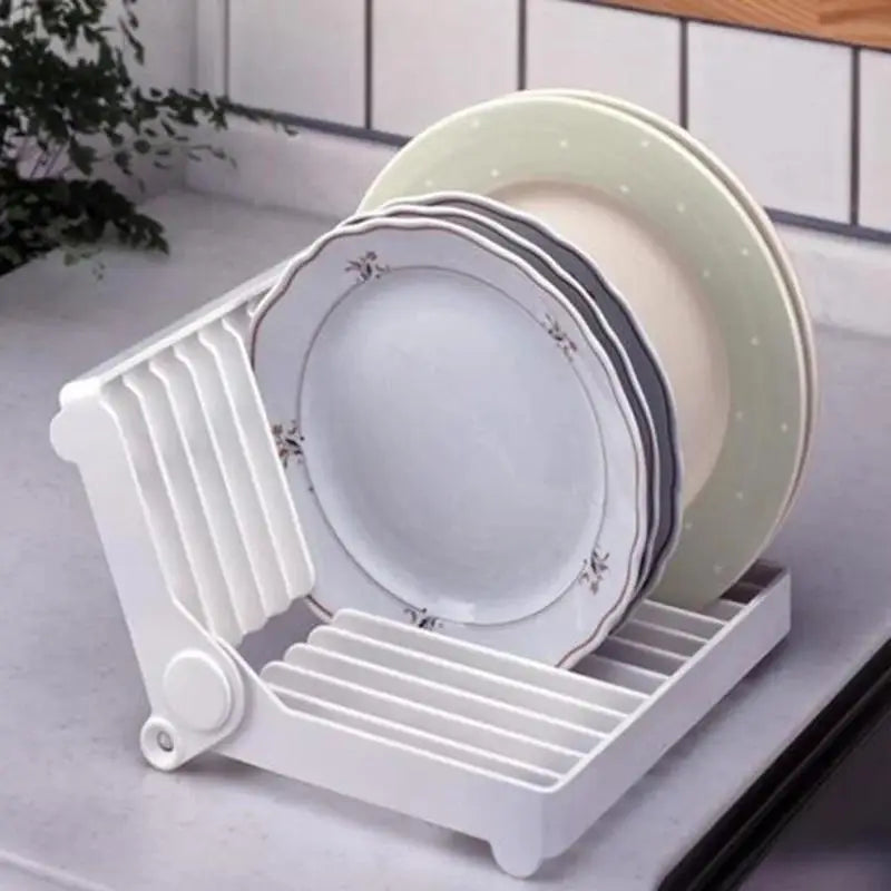 Foldable Kitchen Dish Drying Rack & Drainage Shelf – Cup Plate Sorting Storage Holder
