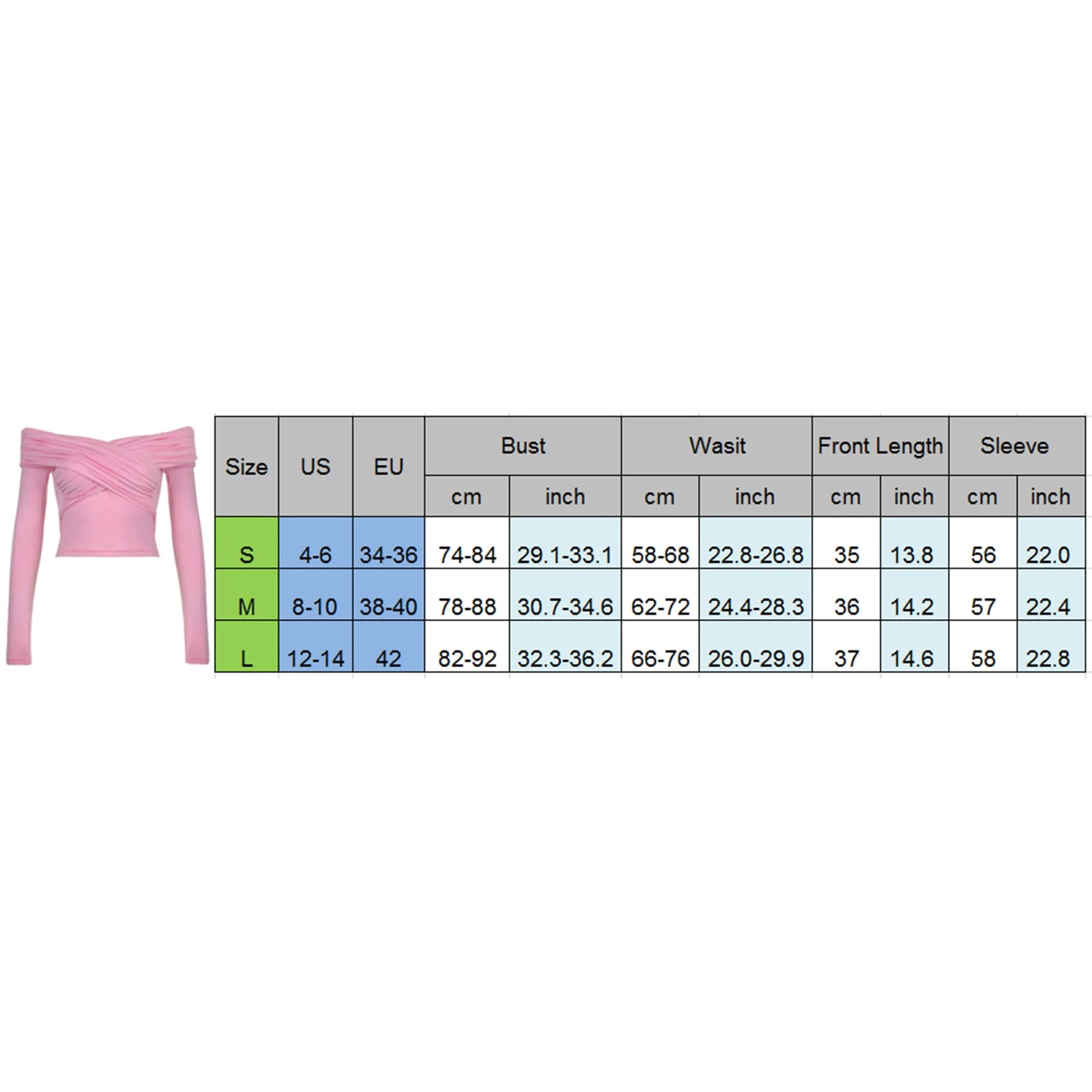 Off Shoulder Front Cross Long Sleeve Slim Top – Women’s Clubwear Streetwear