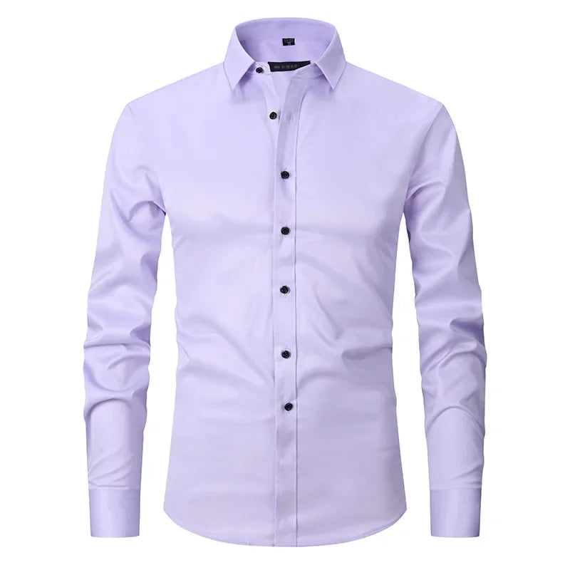 Men’s Slim Fit Long Sleeve Business Dress Shirt – Formal Casual Elegant Blouse