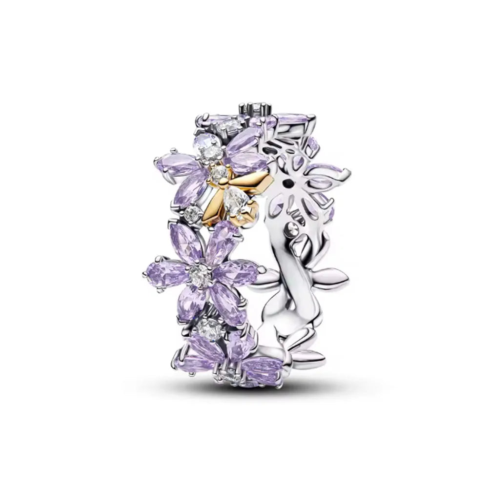 925 Silver Heart, Butterfly & Flower Ring – Exquisite Wedding Ring for Women