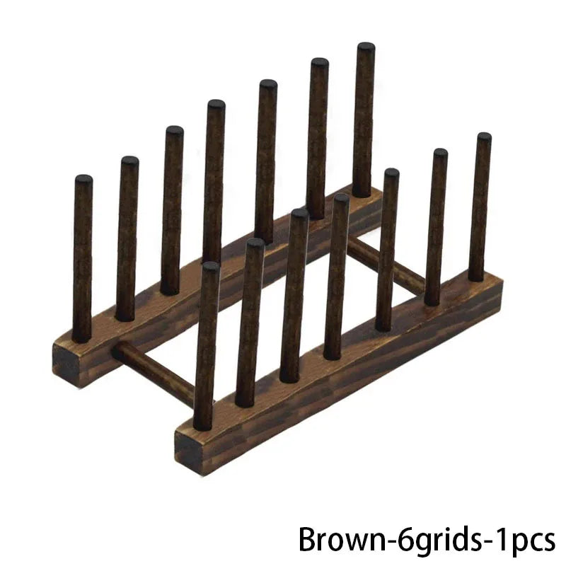 Wooden Multi-Function Dish Drying Rack with Drainboard – Kitchen Tableware Storage Organizer