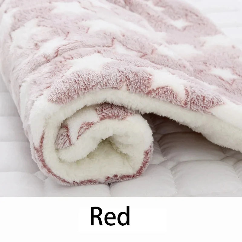 Flannel Pet Sleeping Mat – Soft Dog & Cat Bed Cushion Blanket for Winter