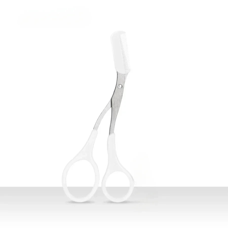 Eyebrow Trimmer Scissors with Comb | Stainless Steel Grooming Kit