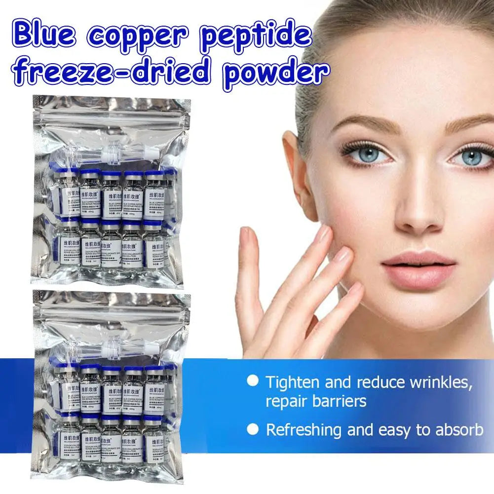 Blue Copper Peptide GHK-CU Serum – Hydration Skin Rejuvenation Elasticity & Barrier Repair Skincare