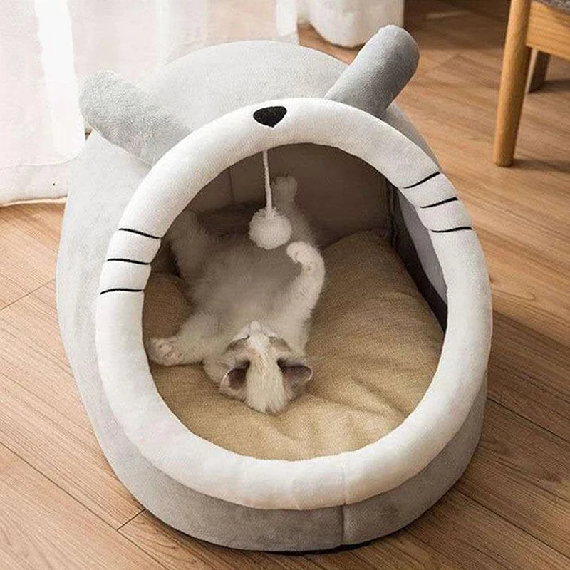Deep Sleep Cat Bed – Foldable Washable Cave Bag Bed for Cats & Small Dogs