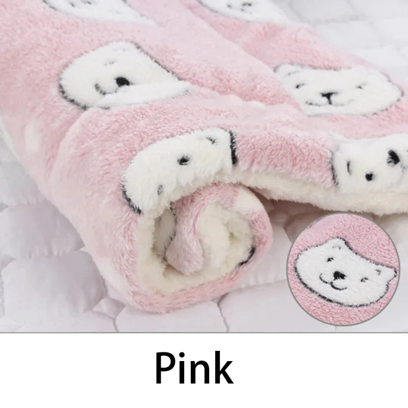 Flannel Pet Sleeping Mat – Soft Dog & Cat Bed Cushion Blanket for Winter