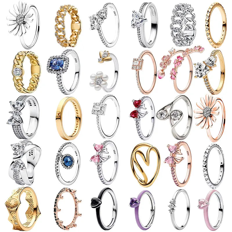 S925 Silver Bow Love Flower Ring – Elegant High-End Fashion Ring