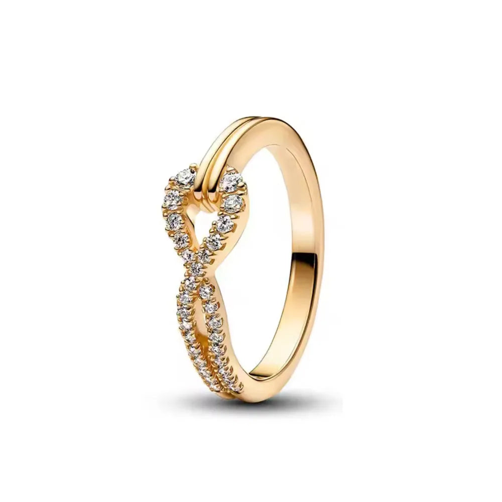 925 Silver Heart, Butterfly & Flower Ring – Exquisite Wedding Ring for Women