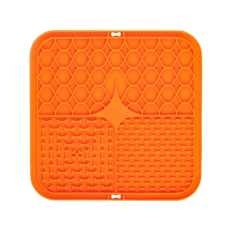 Silicone Dog Lick Mat Slow Feeder – Bath Distraction Suction Plate for Dog Training