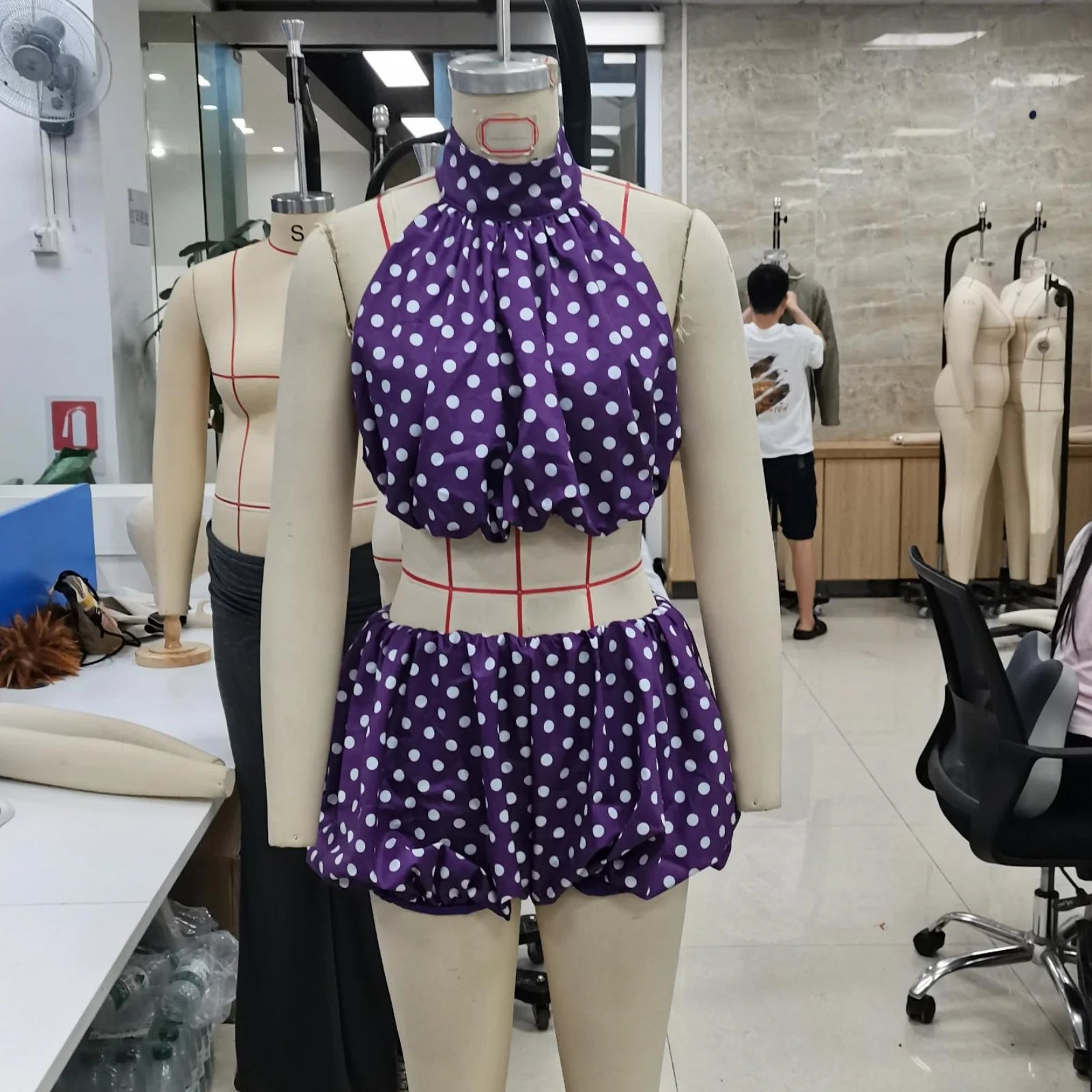 Halter Neck Backless Crop Top & Mini Skirt Set – Women’s Summer Two Piece