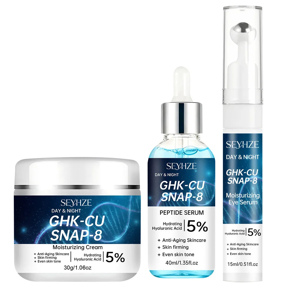 SEYHZE 3-Piece Tightening Lifting Facial Skincare Kit – Eye Essence Moisturizing Cream & Serum