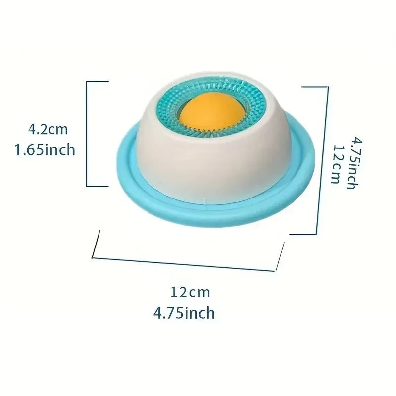 Interactive Slow Feeder Lick Bowl – Anti-Slip Ball-Shaped Bone Broth Lick Bowl for Pet Anxiety Relief & Training