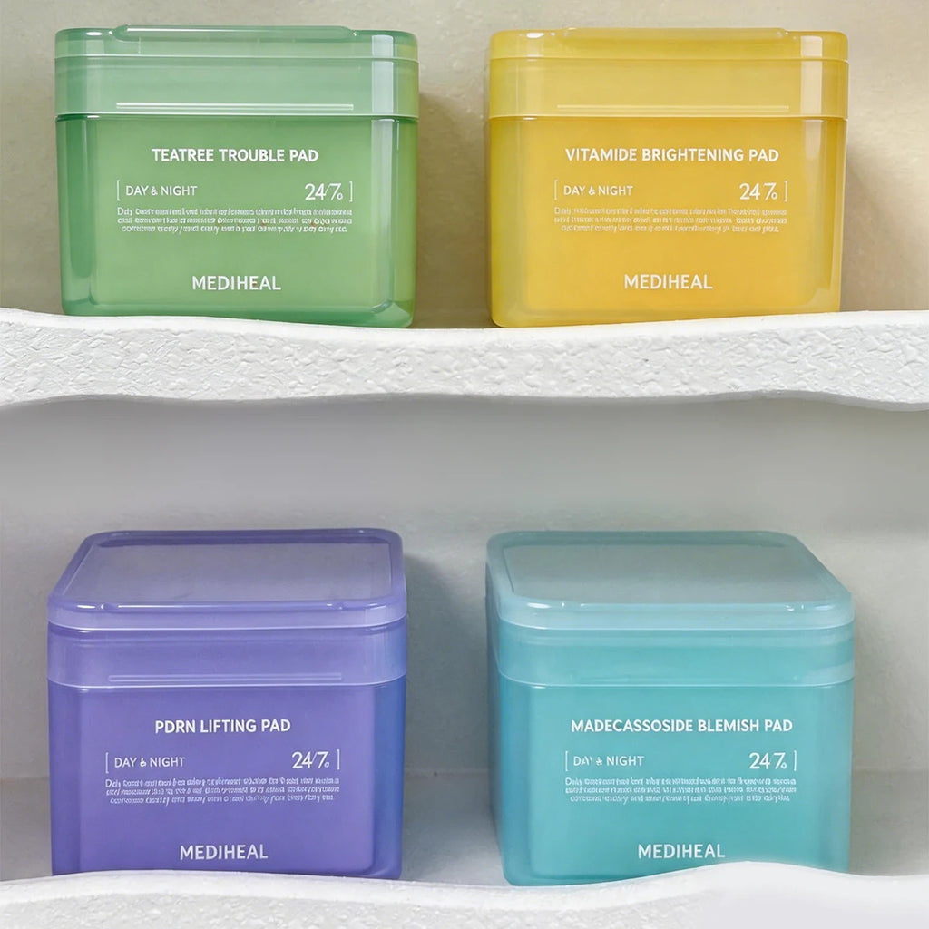 MEDIHEAL Daily Hydrating Skincare Cotton Pads – Korean K-Beauty Moisture Pads