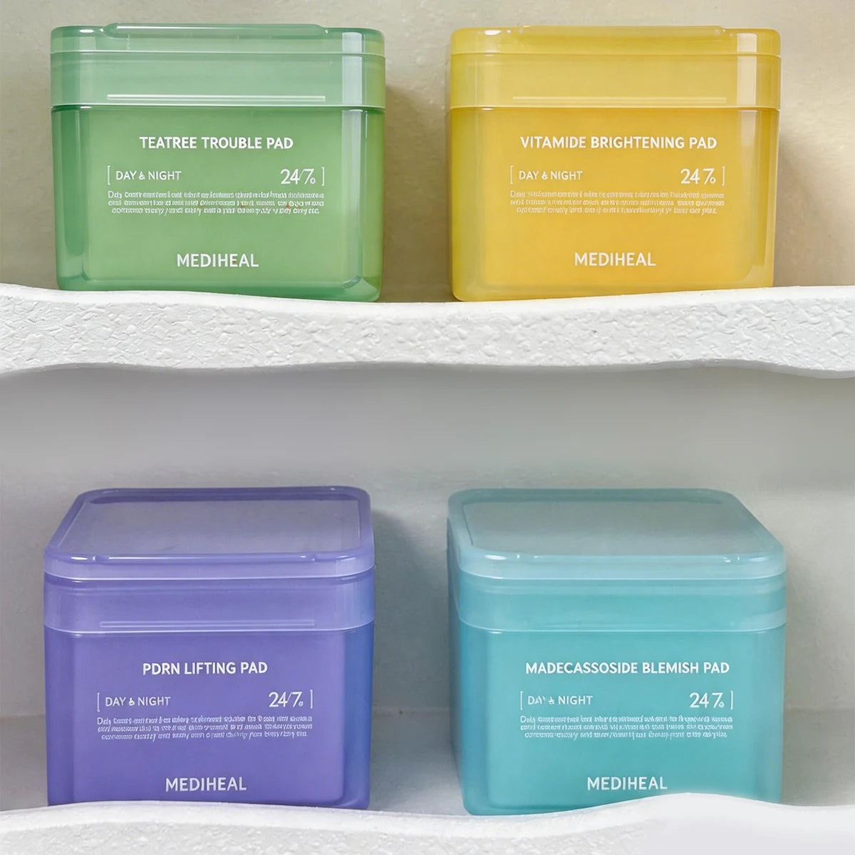 MEDIHEAL Daily Hydrating Skincare Cotton Pads – Korean K-Beauty Moisture Pads