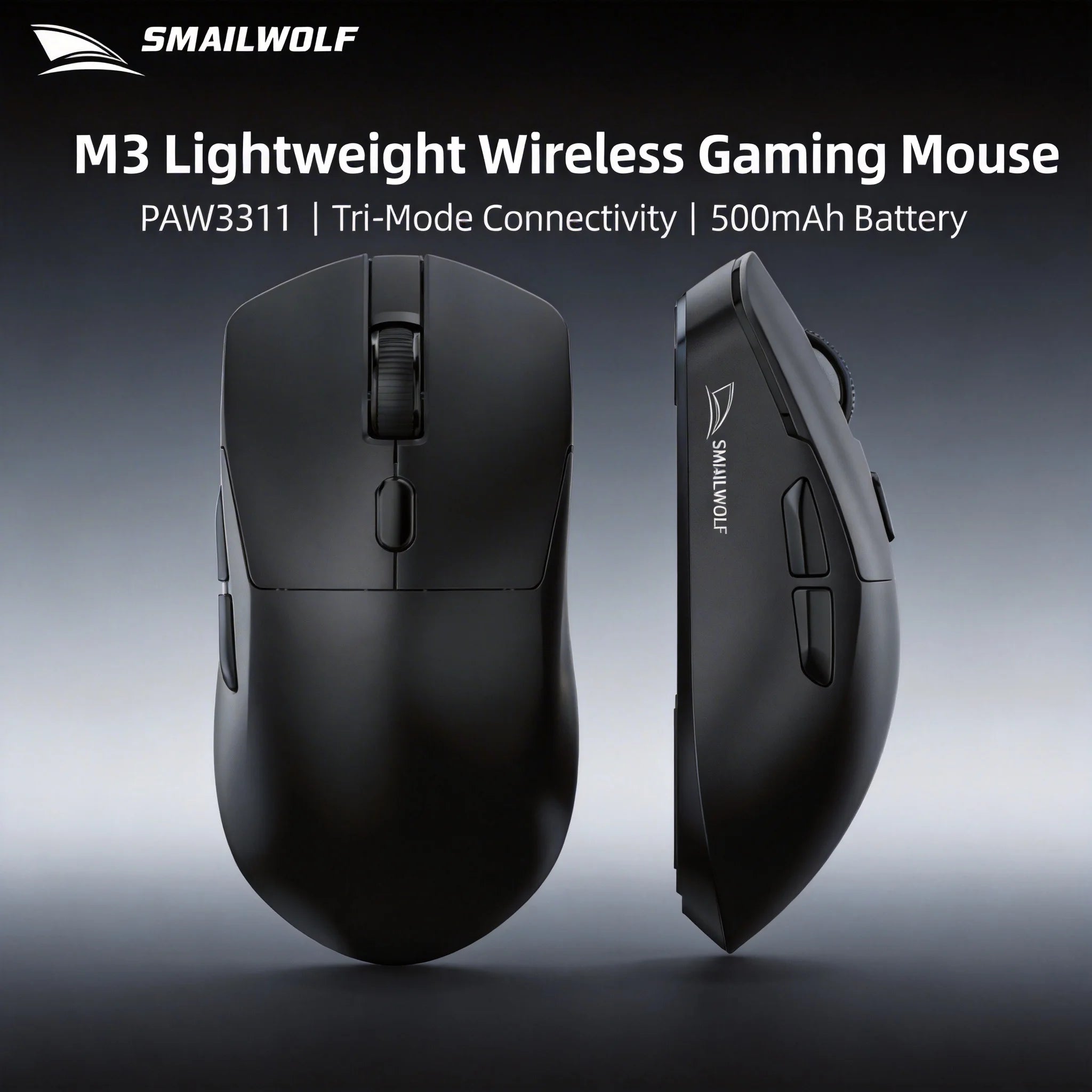 SMAILWOLF M3 PRO Wireless Gaming Mouse – Tri-Mode Bluetooth & USB Lightweight FPS Mouse