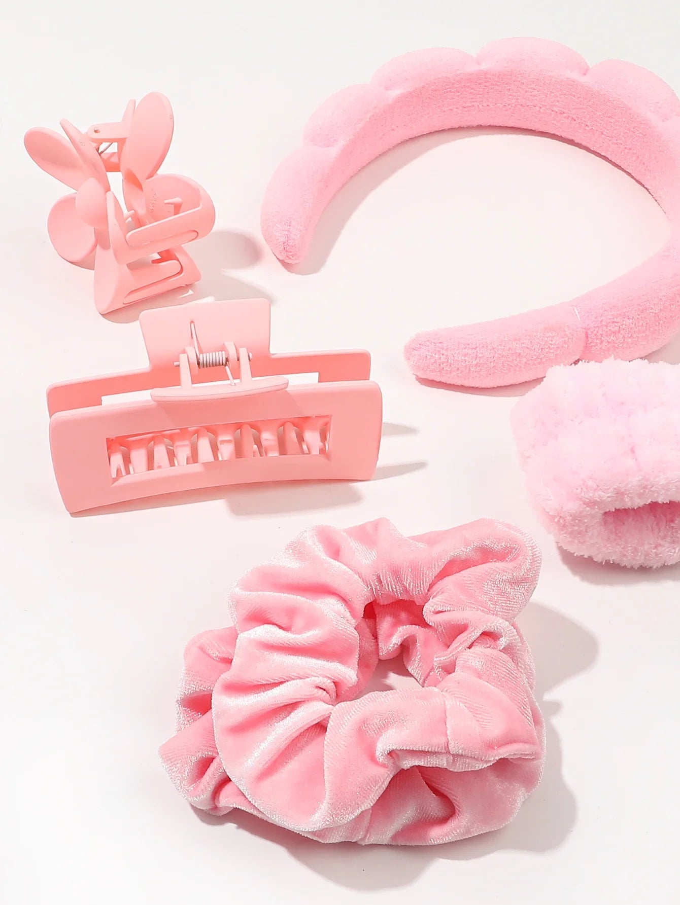 7Pcs Microfiber Scrunchie & Spa Headband Set – Skincare Shower Makeup Accessories