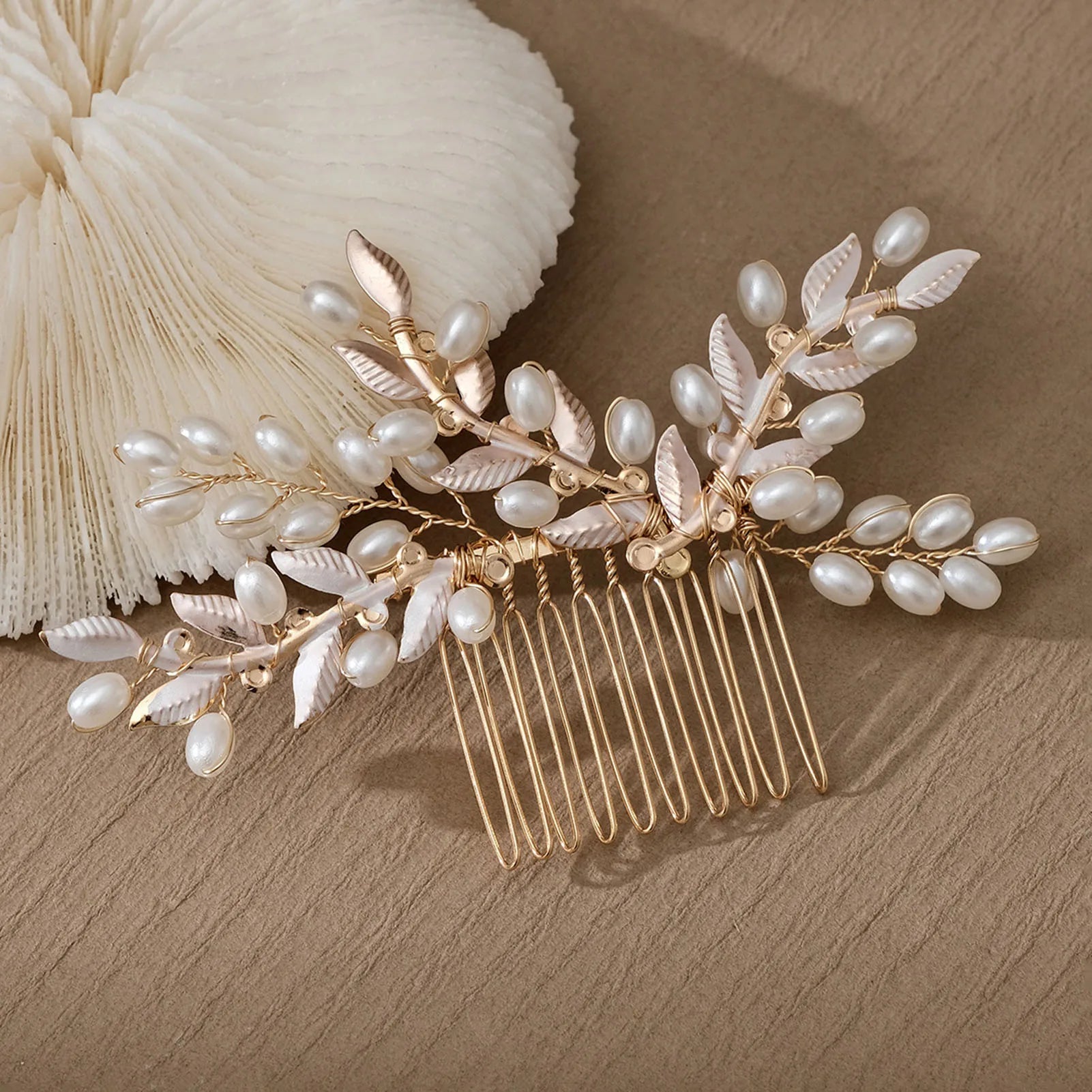 Wedding Crystal Flower Hair Clips & Pearl Barrette Combs – Bridal Headdress Hair Decor for Women
