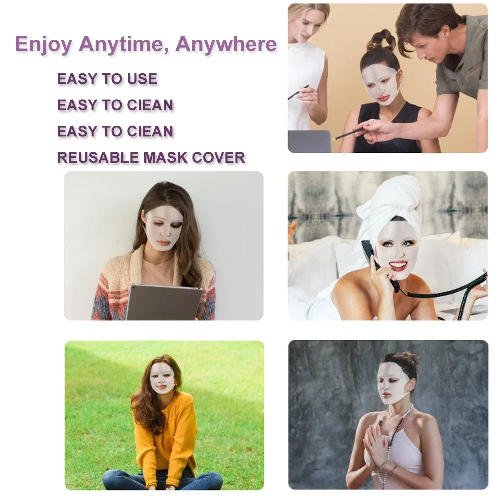 Reusable Silicone Sheet Mask Holder – Wet Locking Face Mask Cover to Avoid Evaporation