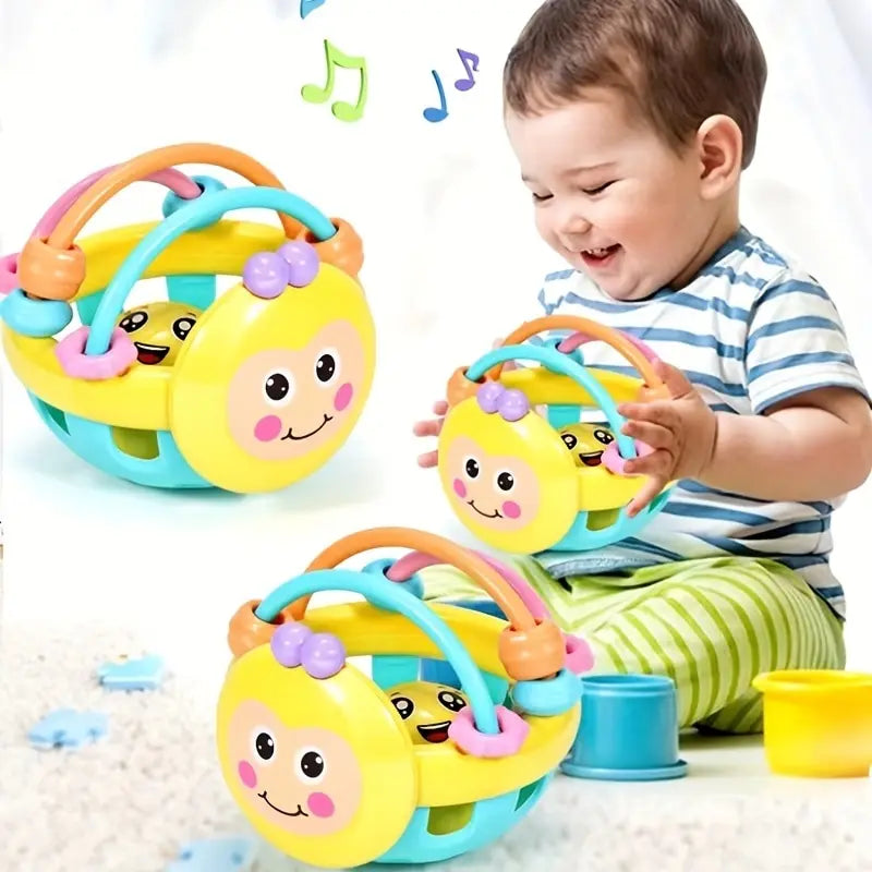 Baby Rattle Ball Toy – Sensory Bell Rattle for Infants 0-12 Months
