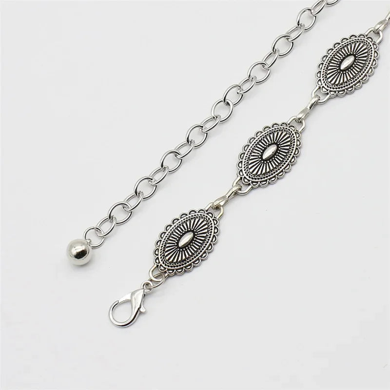 Retro Bohemian Metal Waist Chain Belt – Ethnic Style Sweater Body Decor Accessory for Women
