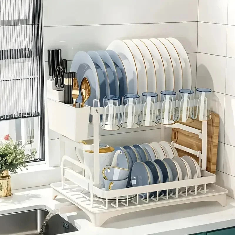 Transparent Drain Bowl Rack – Quick-Access Kitchen Tableware Storage Shelf Organizer