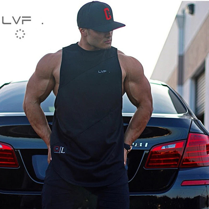 Men’s Gym Bodybuilding Sleeveless Muscle Tank Top – Cotton Workout Sports Vest