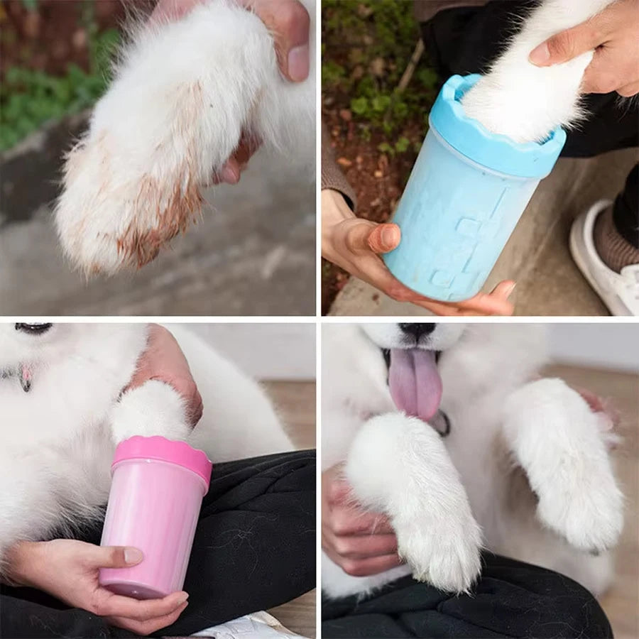 Pet Paw Cleaner Cup – Portable Silicone Brush Foot Washer for Dogs & Cats