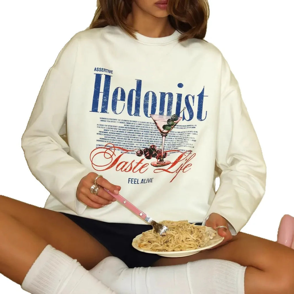 Y2K Cartoon Print Oversized Long Sleeve T-Shirt – Women’s Streetwear Tee