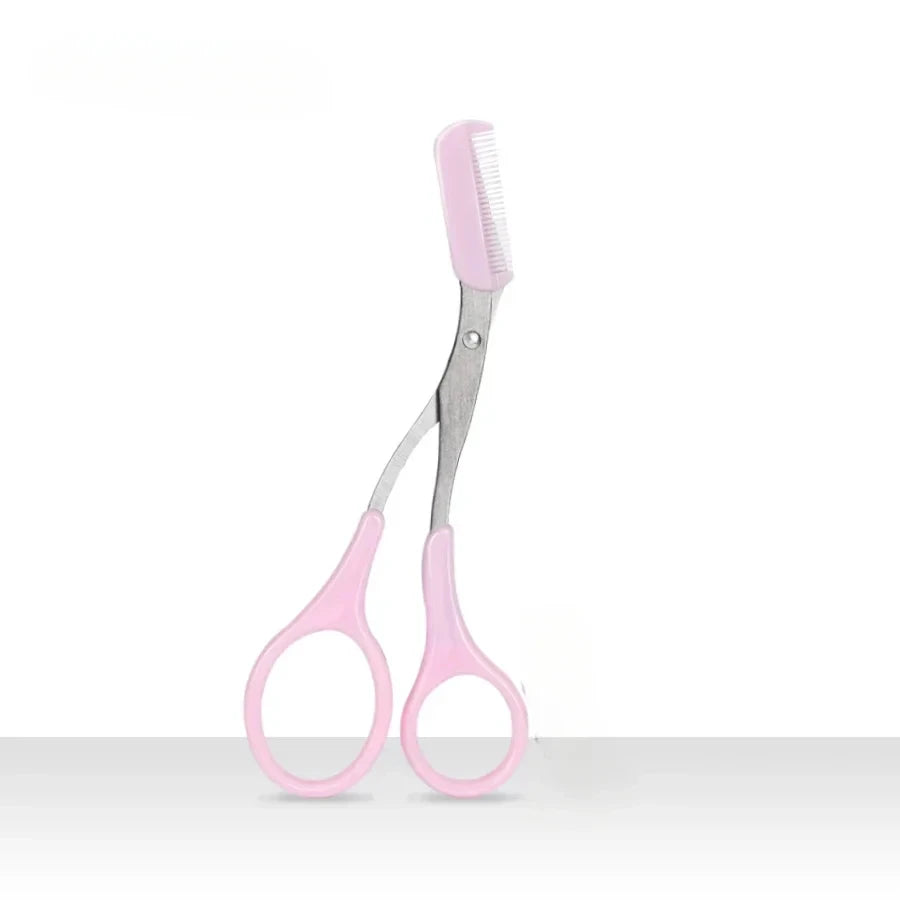 Eyebrow Trimmer Scissors with Comb | Stainless Steel Grooming Kit
