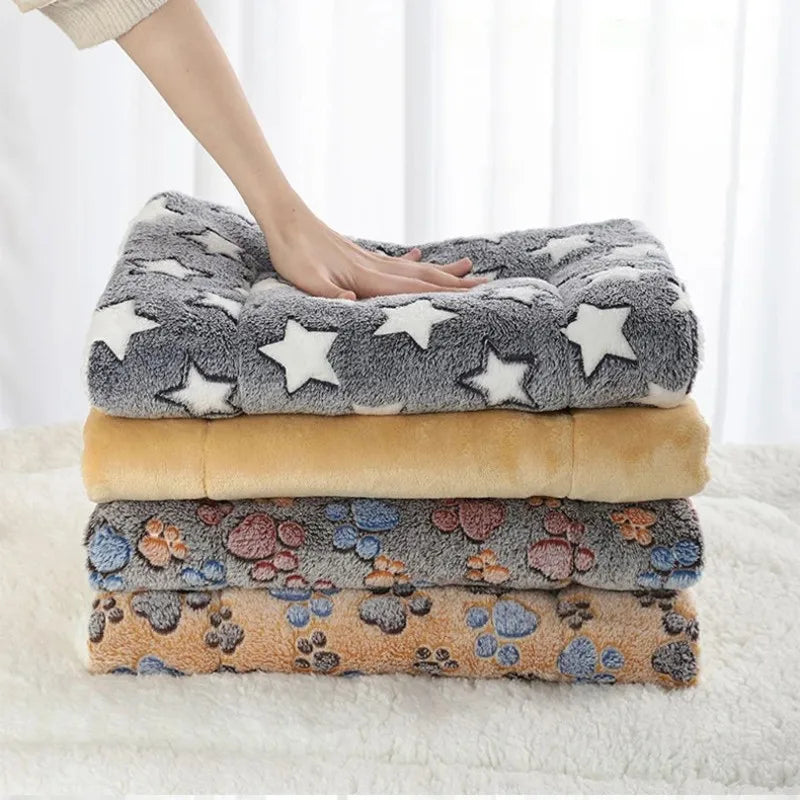 Flannel Pet Sleeping Mat – Soft Dog & Cat Bed Cushion Blanket for Winter